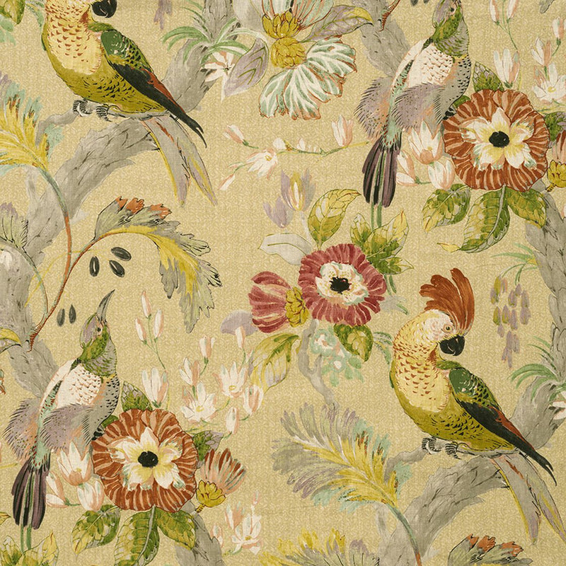 The Conservatory Fabric (with Cockatoos)  - 2 Colours