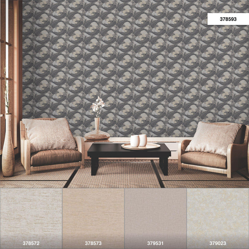 Tokyo Fish Bowl Wallpaper - 5 Colours NZ-Wallpaper
