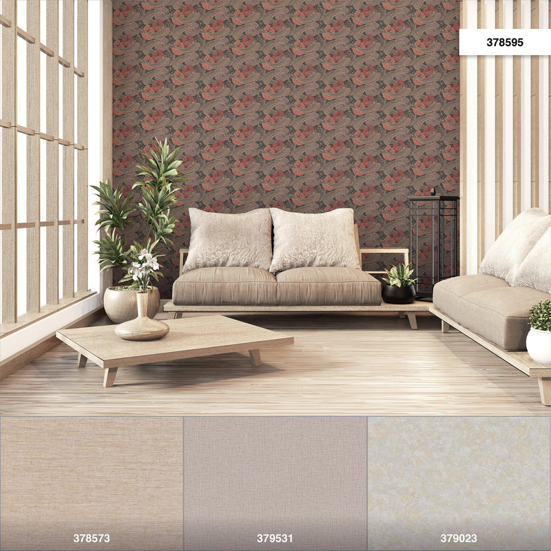 Tokyo Fish Bowl Wallpaper - 5 Colours NZ-Wallpaper