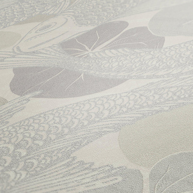 Tokyo Fish Bowl Wallpaper - 5 Colours NZ-Wallpaper