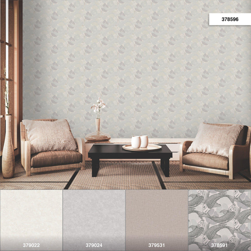 Tokyo Fish Bowl Wallpaper - 5 Colours NZ-Wallpaper