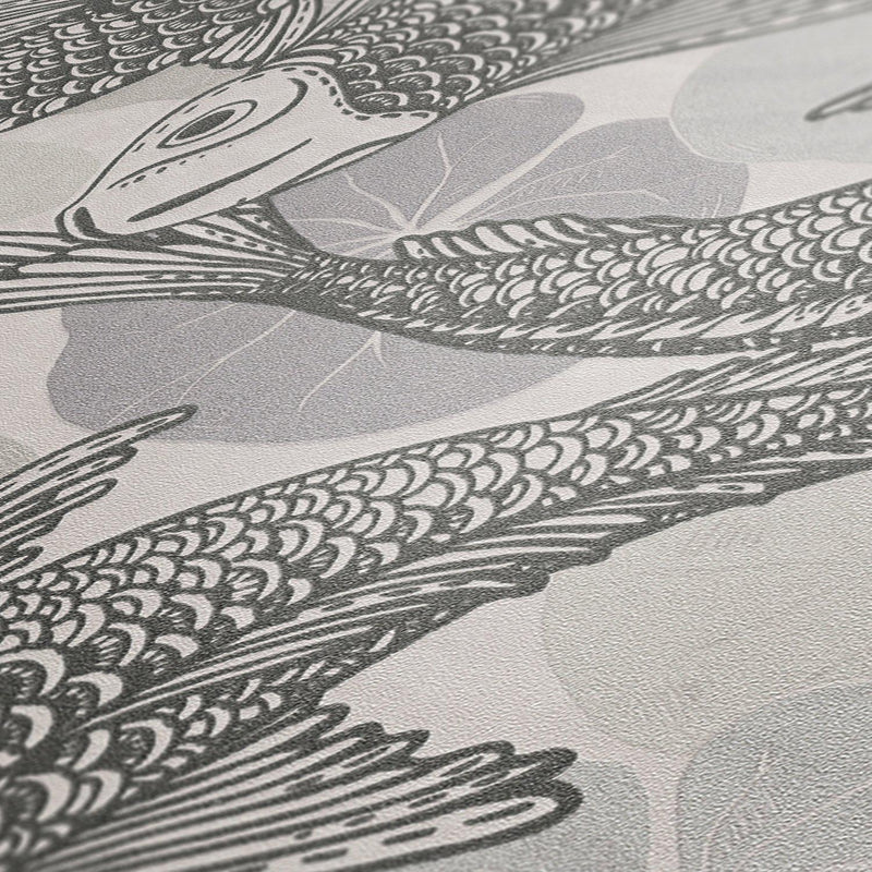 Tokyo Fish Bowl Wallpaper - 5 Colours NZ-Wallpaper