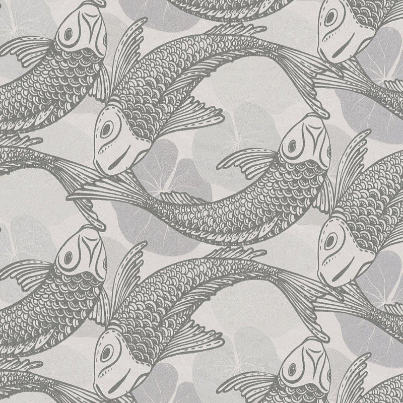 Tokyo Fish Bowl Wallpaper - 5 Colours NZ-Wallpaper