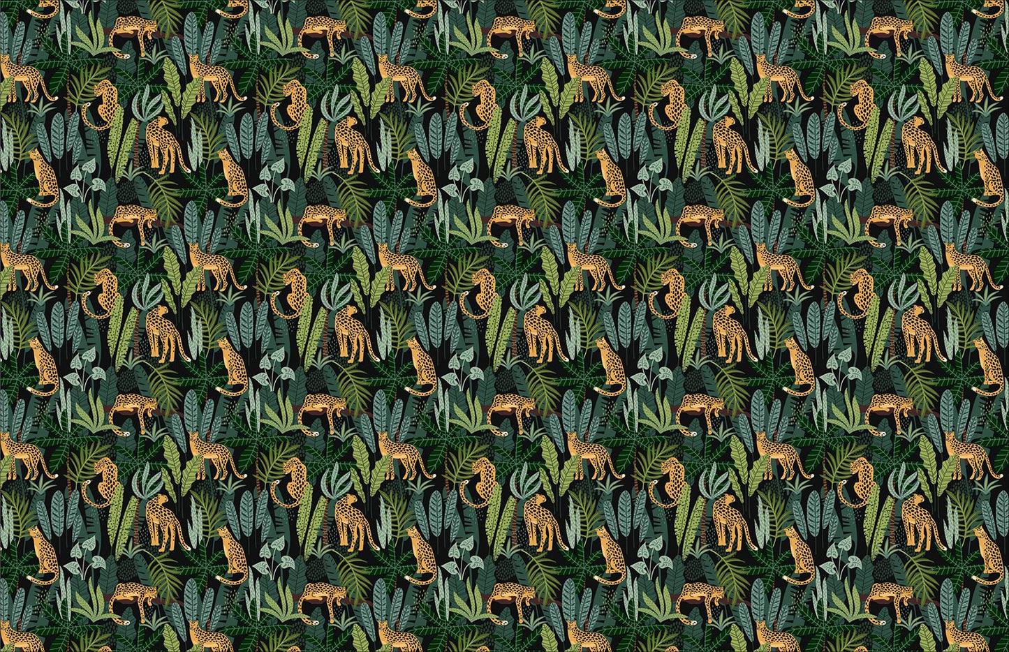 Tropical Leopard Wallpaper - Custom Size Mural NZ-Wallpaper