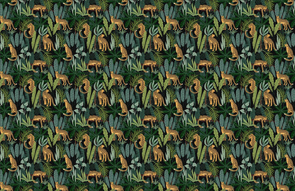 Tropical Leopard Wallpaper - Custom Size Mural NZ-Wallpaper
