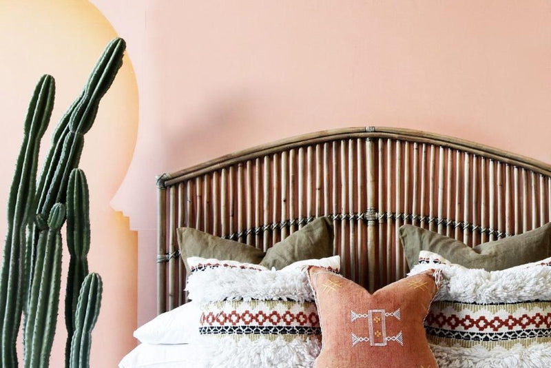 Tropical Momi Style - Rattan Head Board - Natural Colour