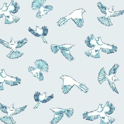 Twill New Zealand Bird Life Mural - Grey