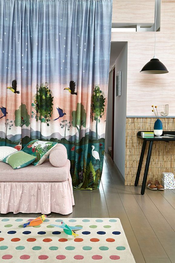 Dusky Amazon curtain fabric