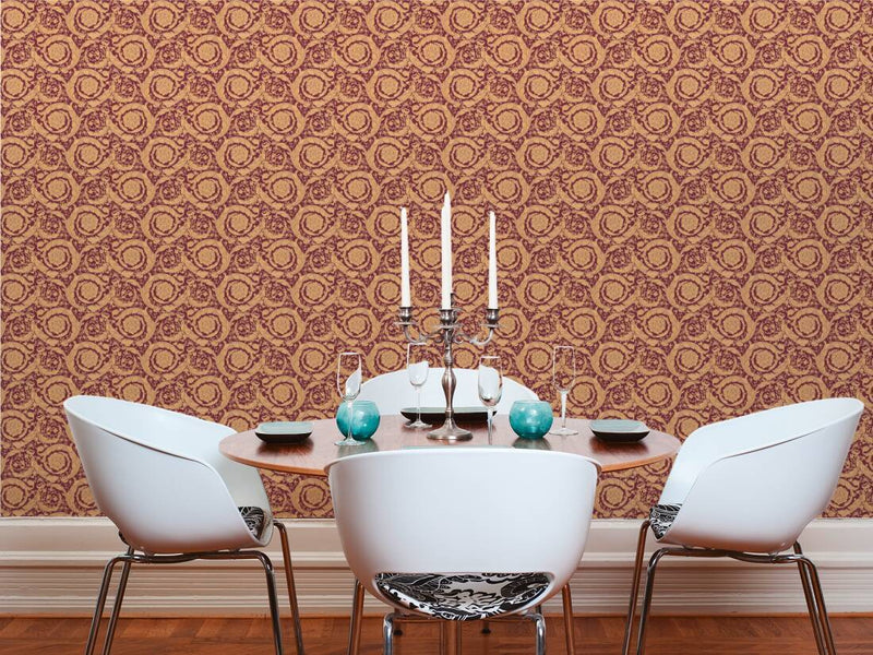 Versace Floral Garland Wallpaper- 7 Colours NZ-Wallpaper