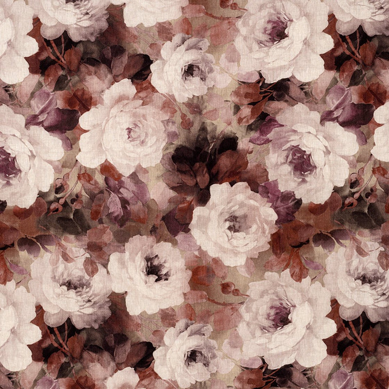 Victoria Vintage Rose Fabric - 5 Colours
