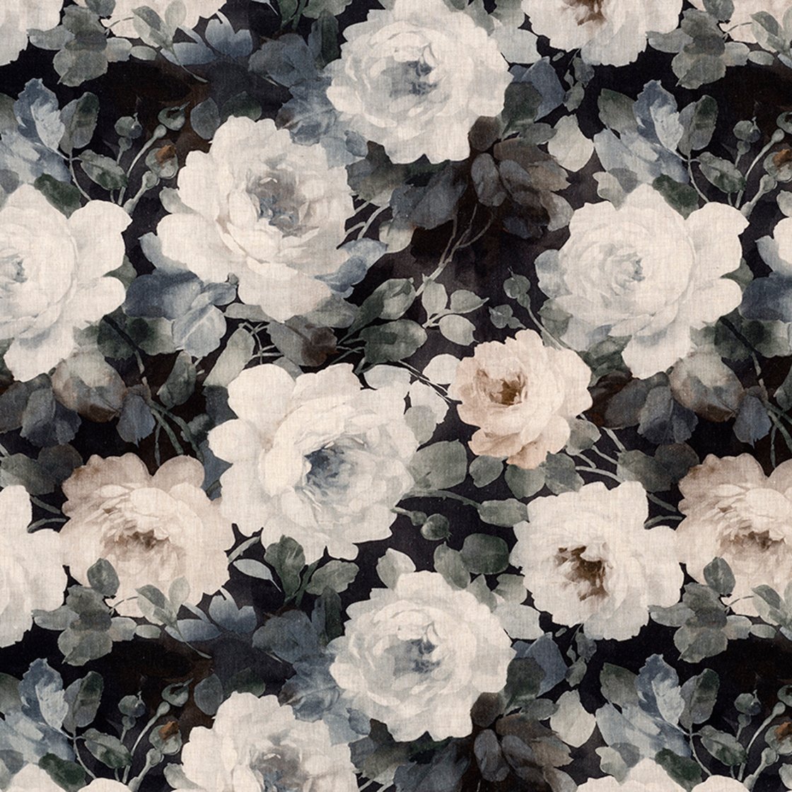 Victoria Vintage Rose Fabric - 5 Colours