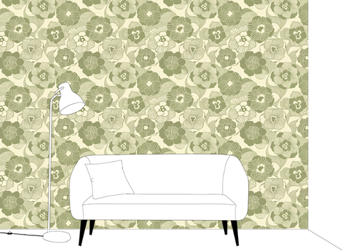Vintage Floral Wallpaper - New Zealand
