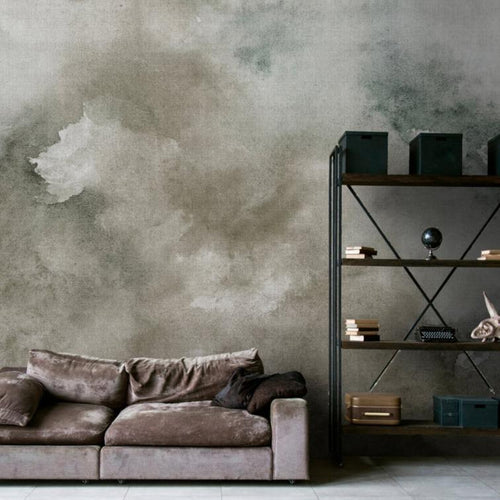 Watercolours Mural - Grey