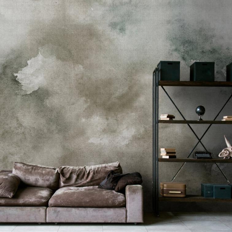 Watercolours Mural - Grey