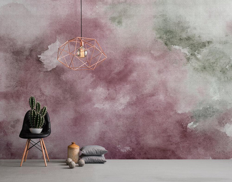 Watercolours Mural - Rouge