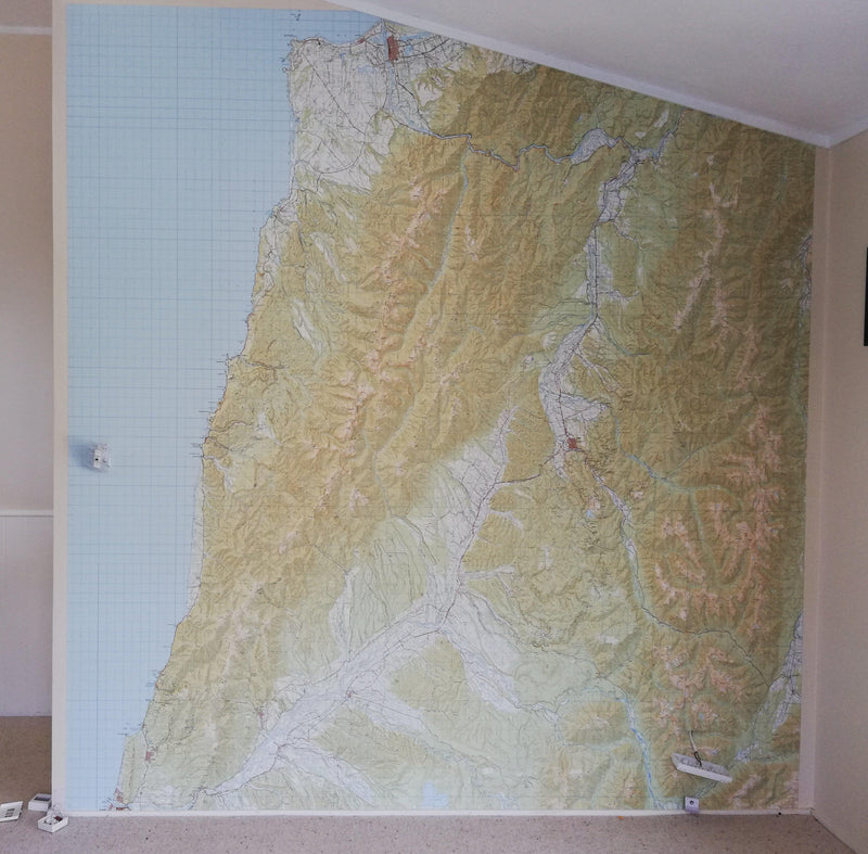 West Coast Topo Map - Wallpaper