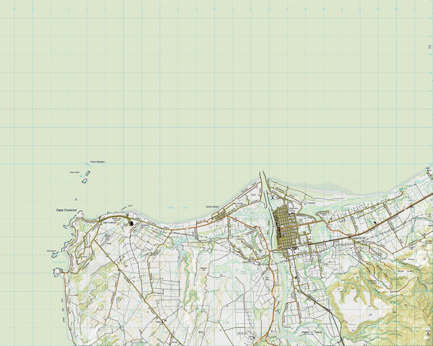Westport City Map - New Zealand Maps