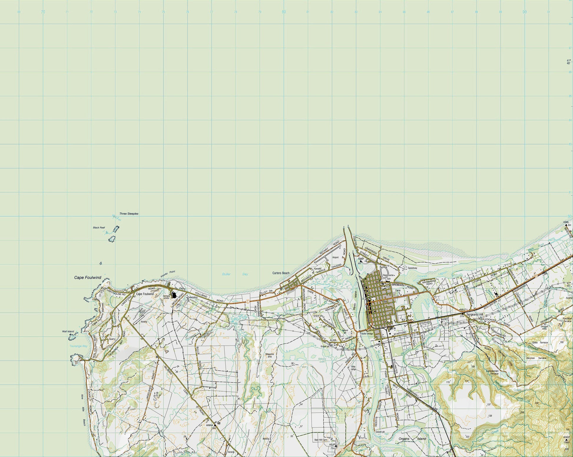 Westport City Map - New Zealand Maps