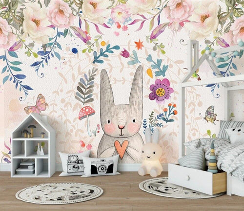 Whimsical Rabbit - Custom Mural Wallpaper