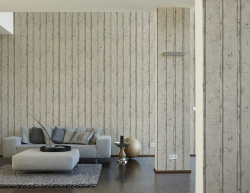 White Wood Wallpaper - 2 Colours NZ-Wallpaper