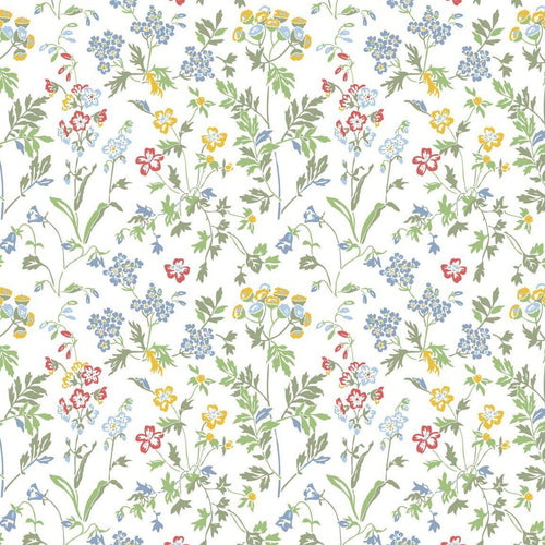White/Multi Floral Wallpaper