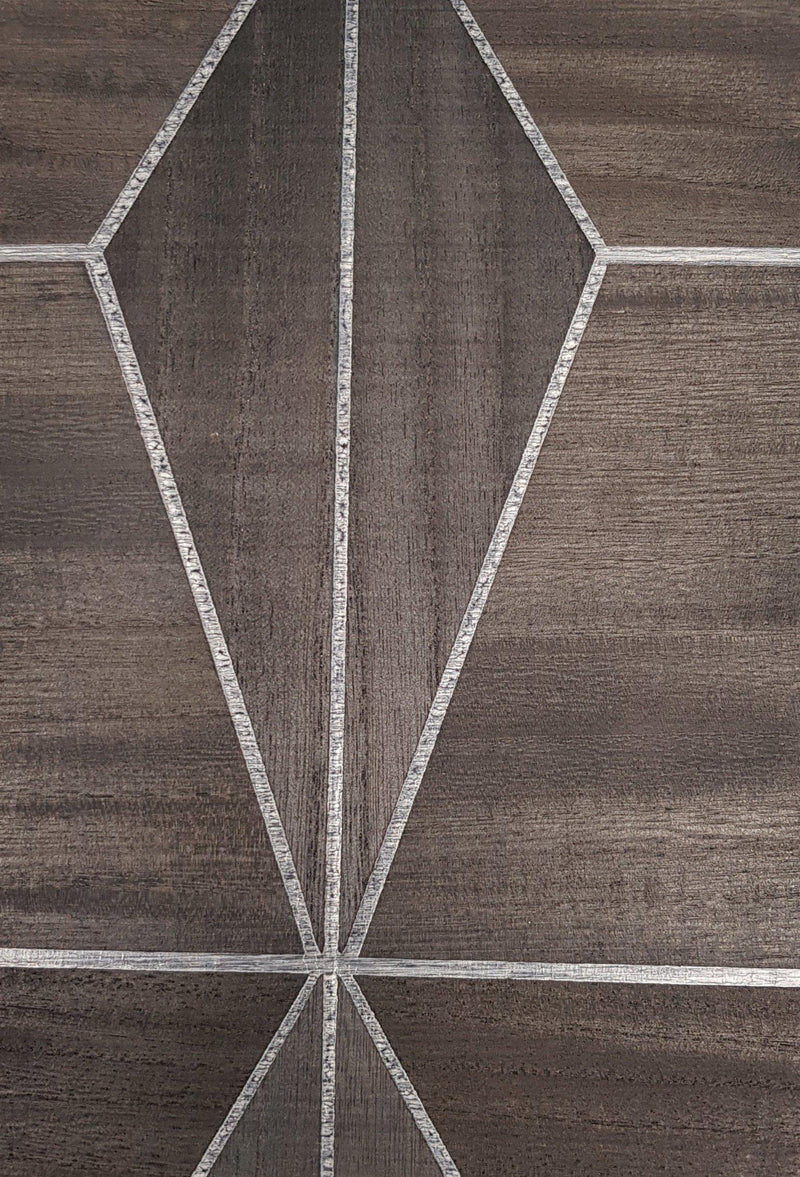 Wood Veneer Wallpaper  - Cobblestone/Silver