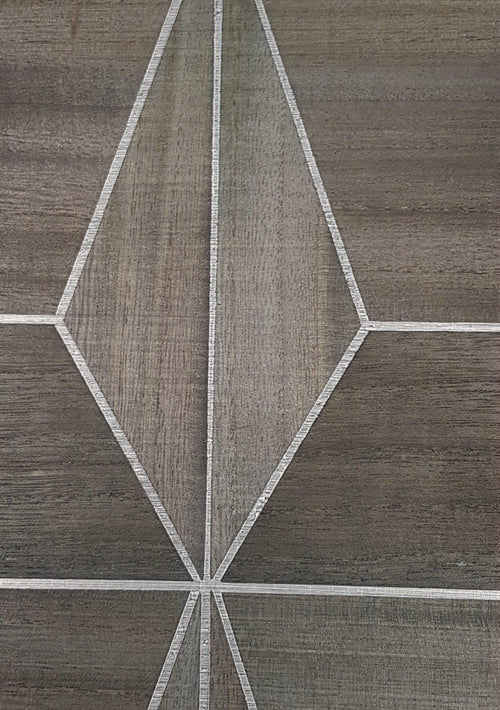 Wood Veneer Wallpaper - Dusky Olive/Black