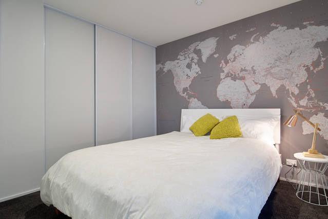 World Map Mural - Silver