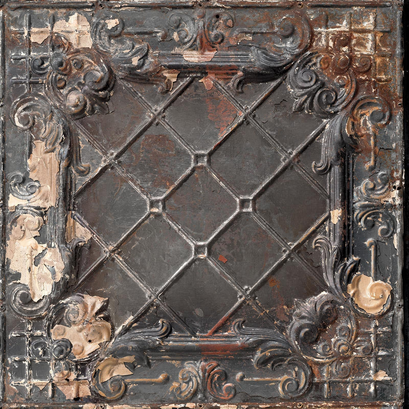Brooklyn Tin Tiles Wallpaper- Brown 07