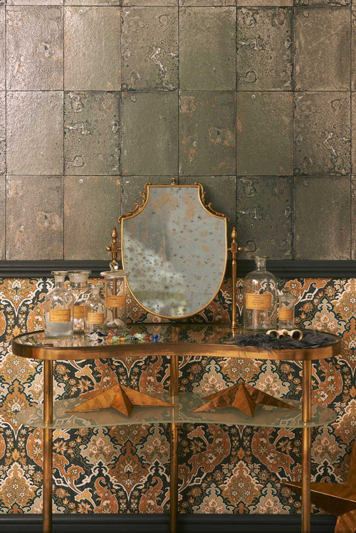 antique mirror style wallpaper gilver nz