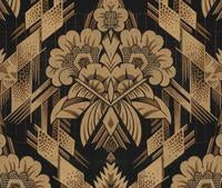 art deco wallpaper brown gold mural nz