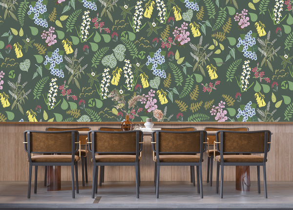 Sample - Abel Tasman NZ Wallpaper Mural - Forest Green