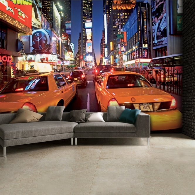 New York Taxis - Mural Wallpaper