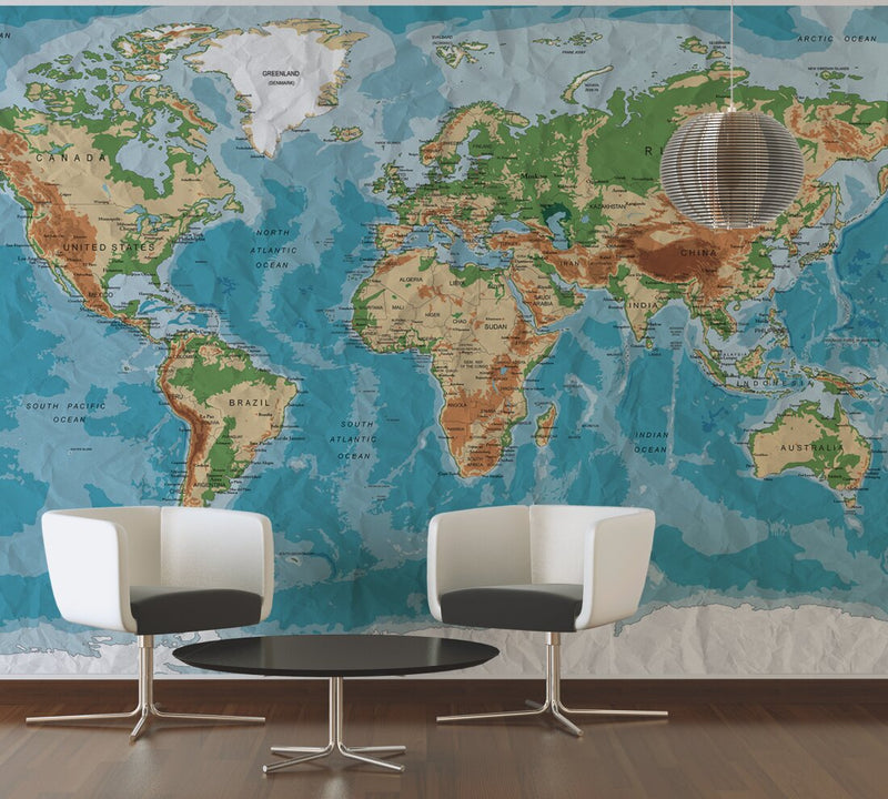 World Trip - World Map Mural