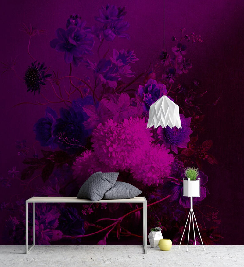 Vibrant Bouquet Mural -  3 Colours