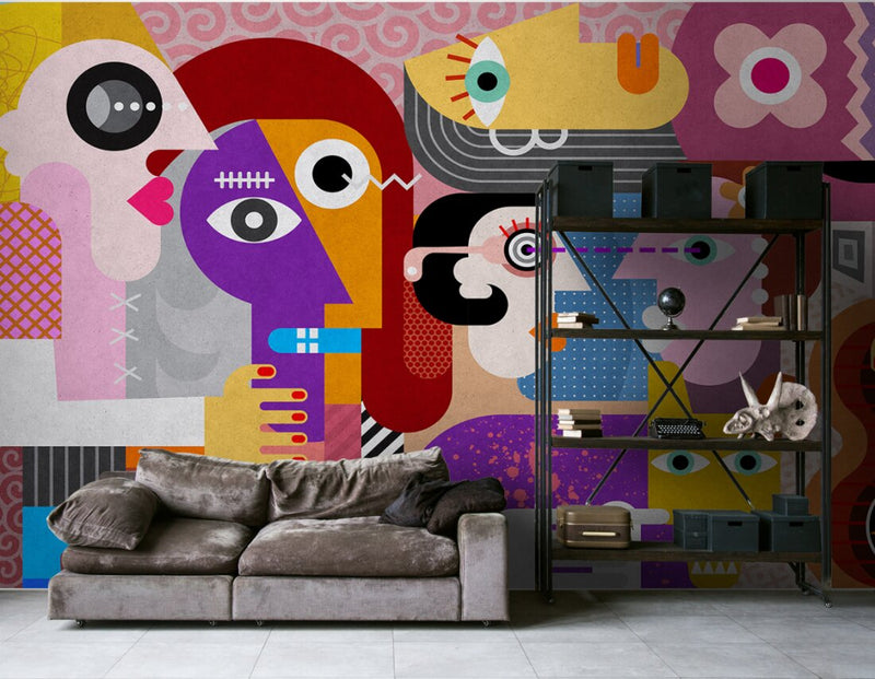 Couples Mural Wallpaper - Large
