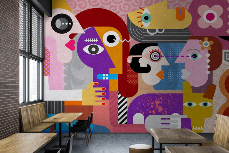 Couples Mural Wallpaper - Large