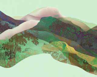 Magic Mountain Mural Wallpaper