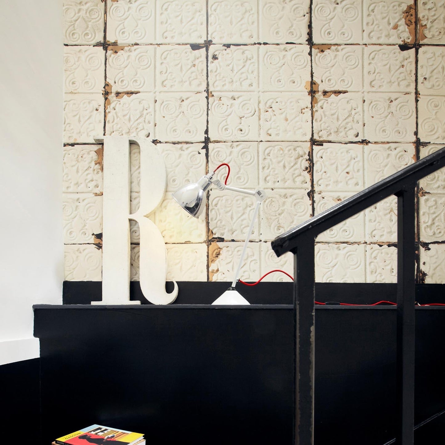 Brooklyn Tin Tiles Wallpaper- Off White