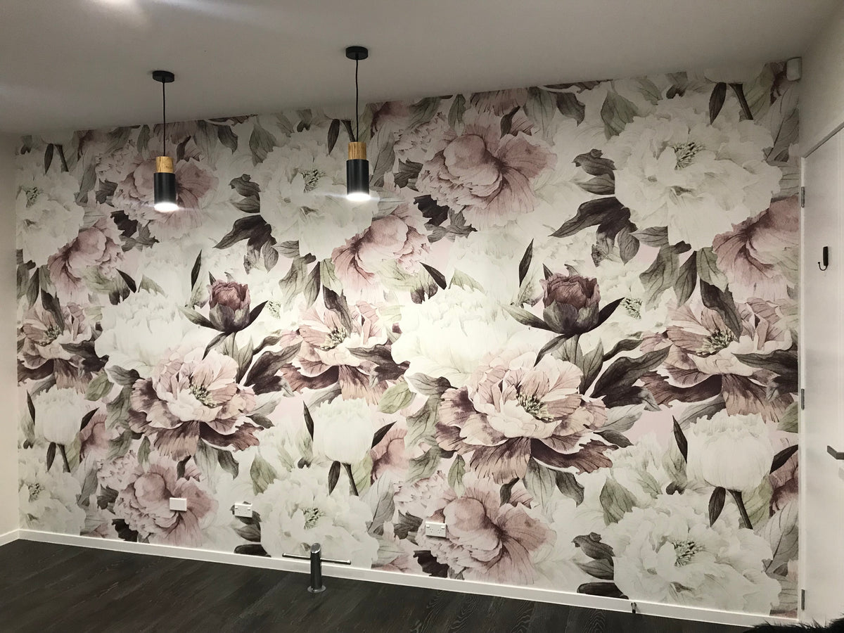 Oversized Floral Bloom - Custom Sized Wallpaper Mural (per m2)