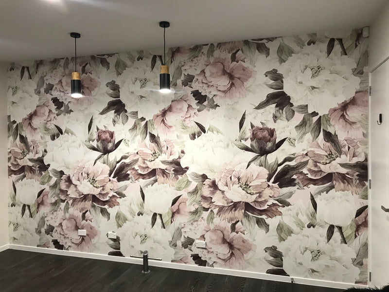 Oversized Floral Wallpaper - Customers Photo
