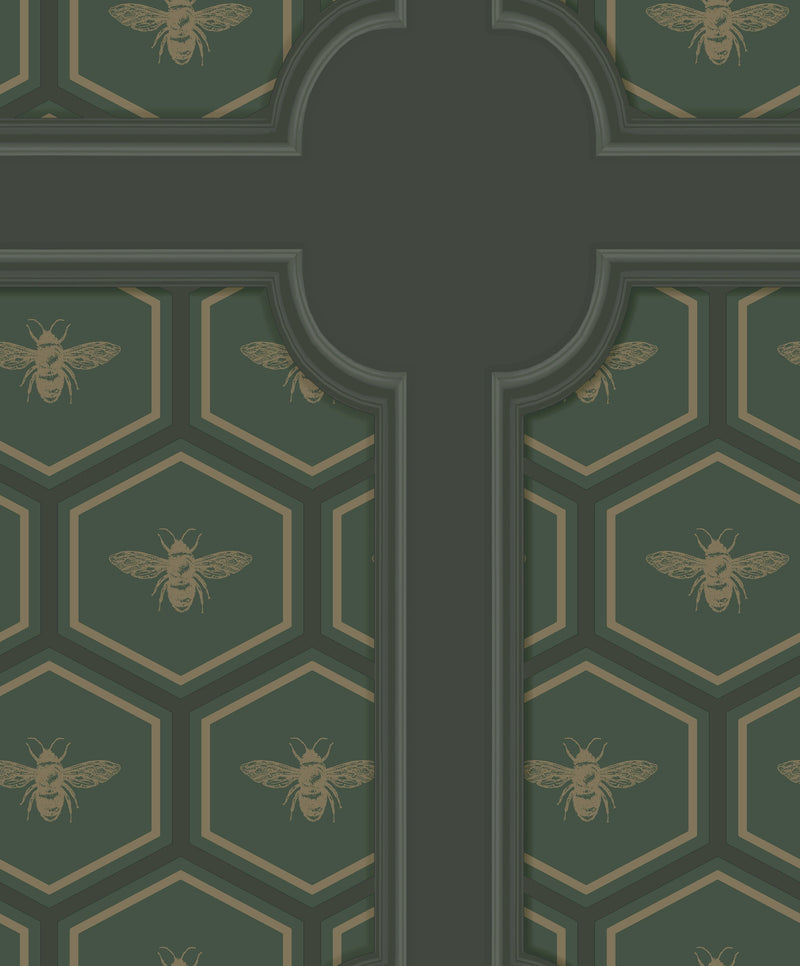 Bee Panel Wallpaper - 2 Colours