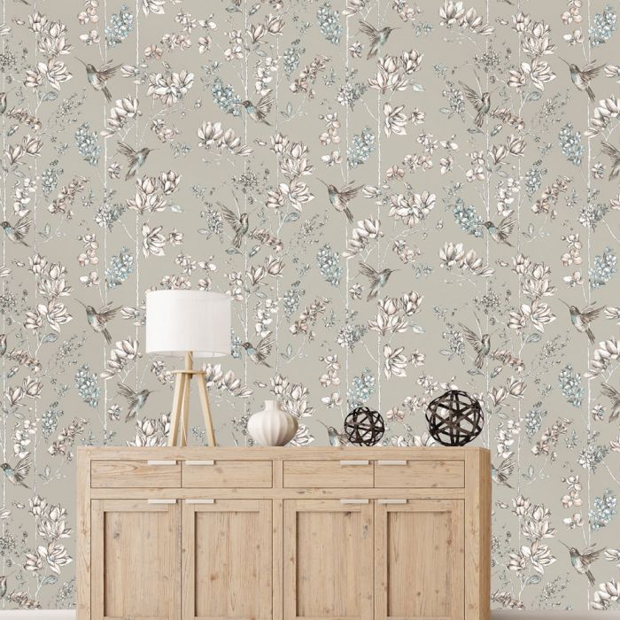 Hummingbird Charm Wallpaper - 3 Colours