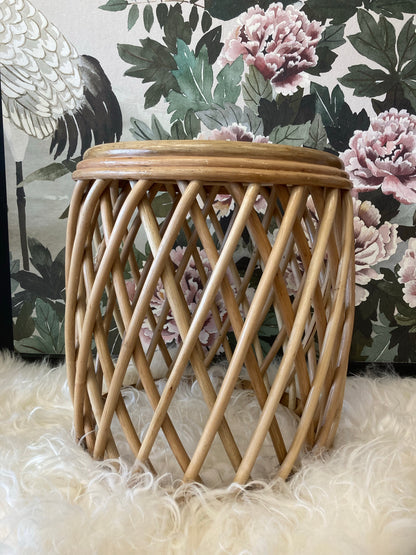 Galaxy Barrel Cane Side Table SALE - PICK UP ONLY
