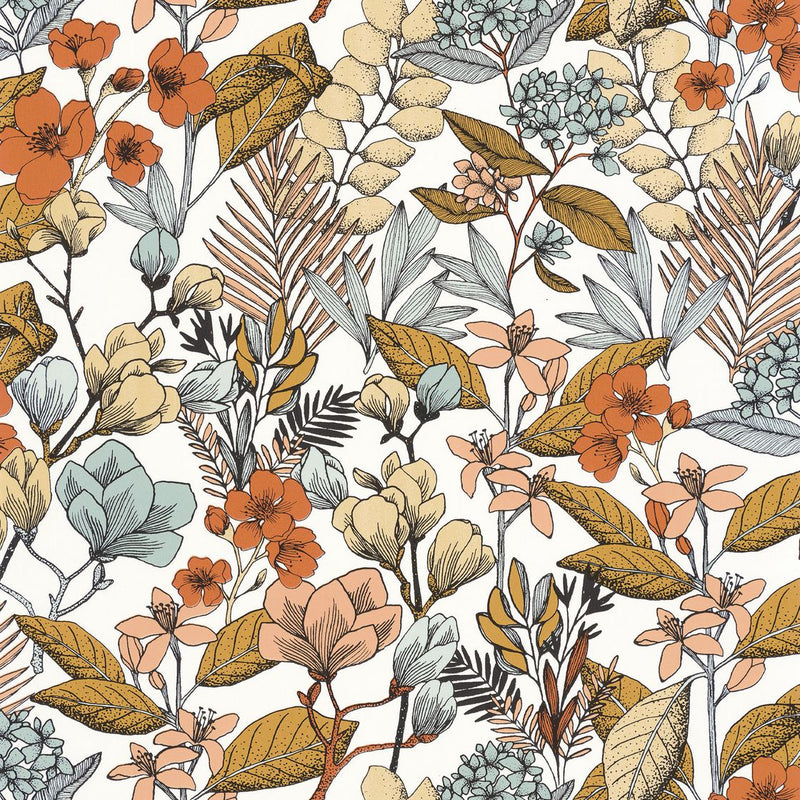 May Flower Power Wallpaper - 6 Colours