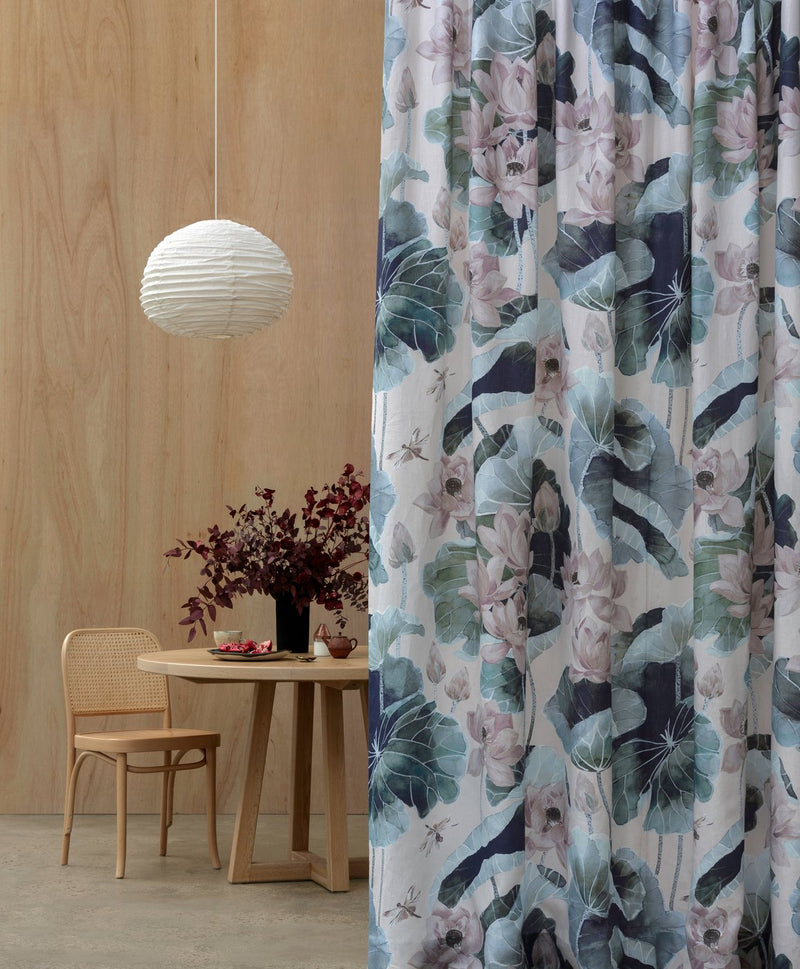 Lotus Curtain Fabric - 2 Colours