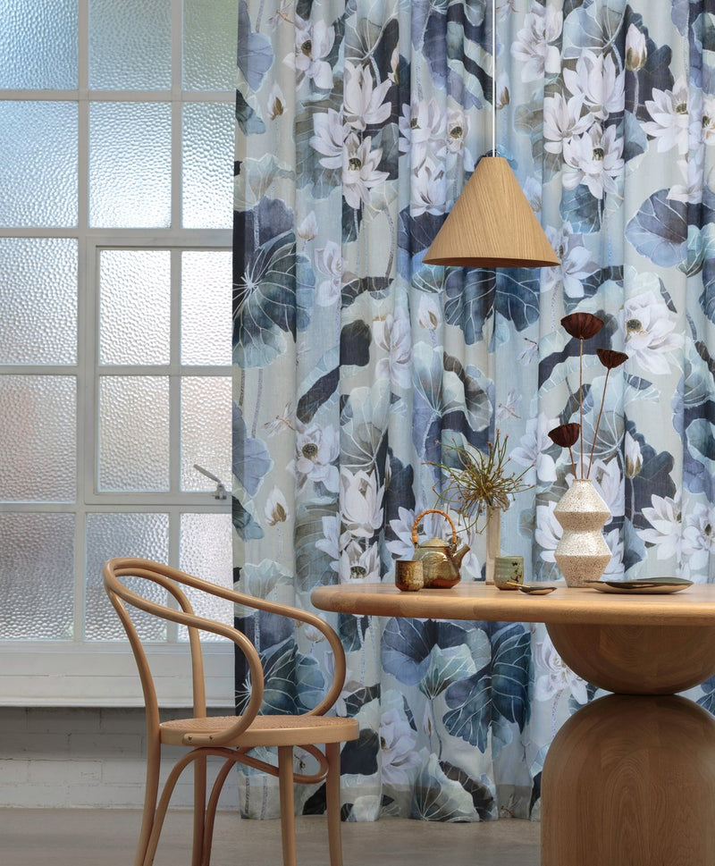 Lotus Curtain Fabric - 2 Colours