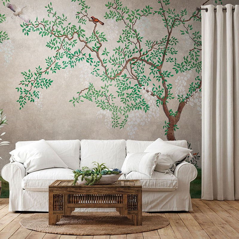 Chinoiseries Tree - Custom Sized Wallpaper Mural (per m2)