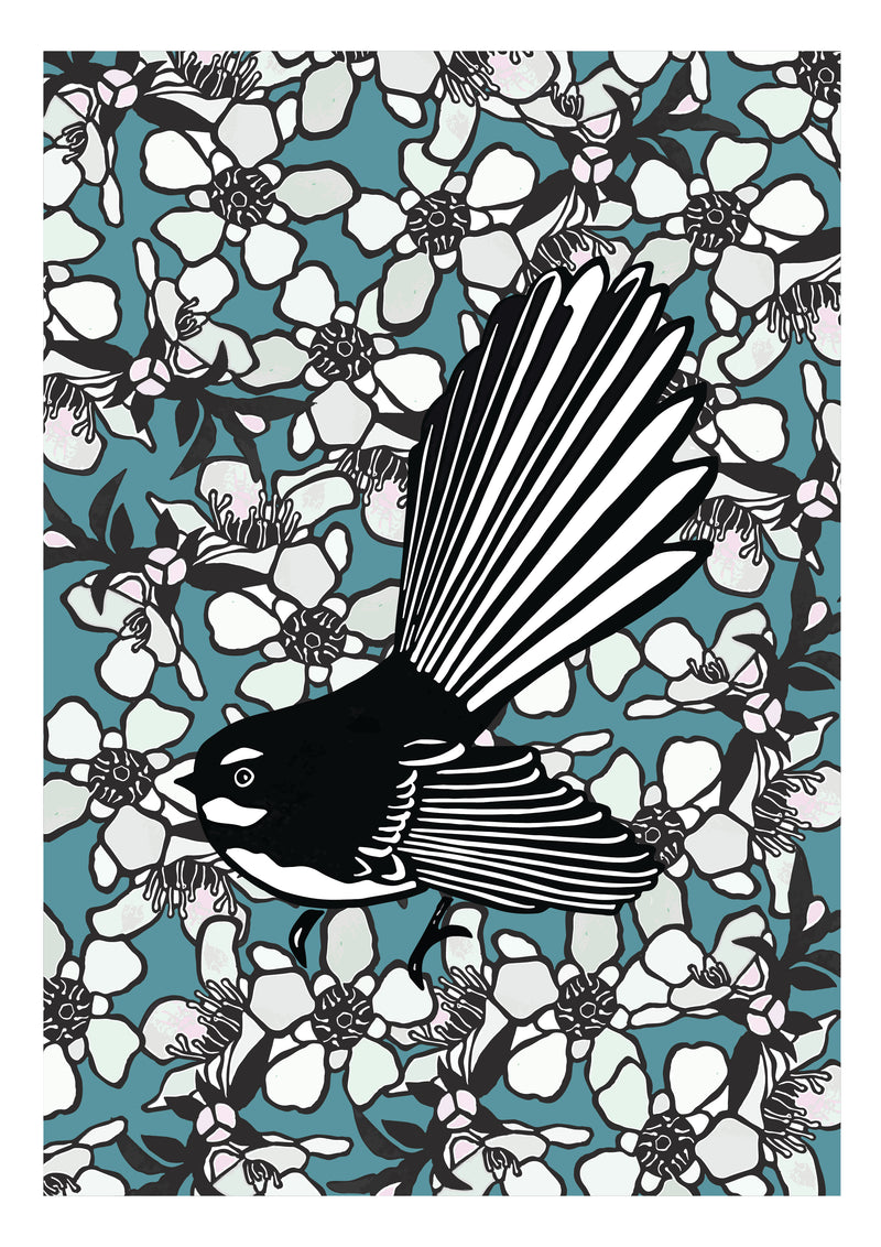 Piwakawaka Fantail - Fine Art Print