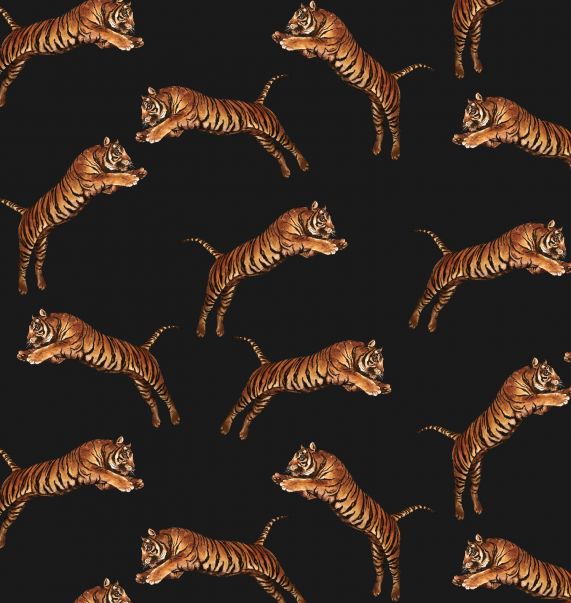 Pouncing Tiger Wallpaper - 3 Colours